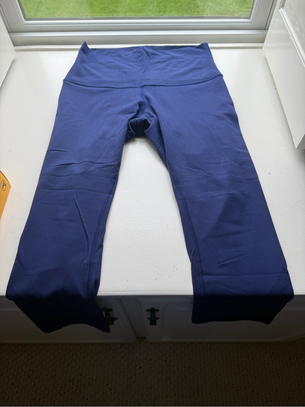 lululemon athletica Navy Capris High-Rise Stretch Leggings